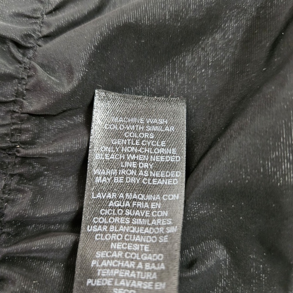 White House Black Market Black Lightweight Windbreaker Jacket Size 10 Women N56 - Picture 8 of 12